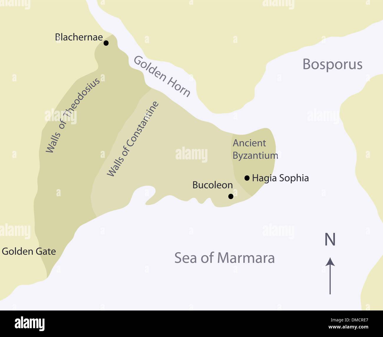 Bisanzio map Immagini Vettoriali Stock Alamy