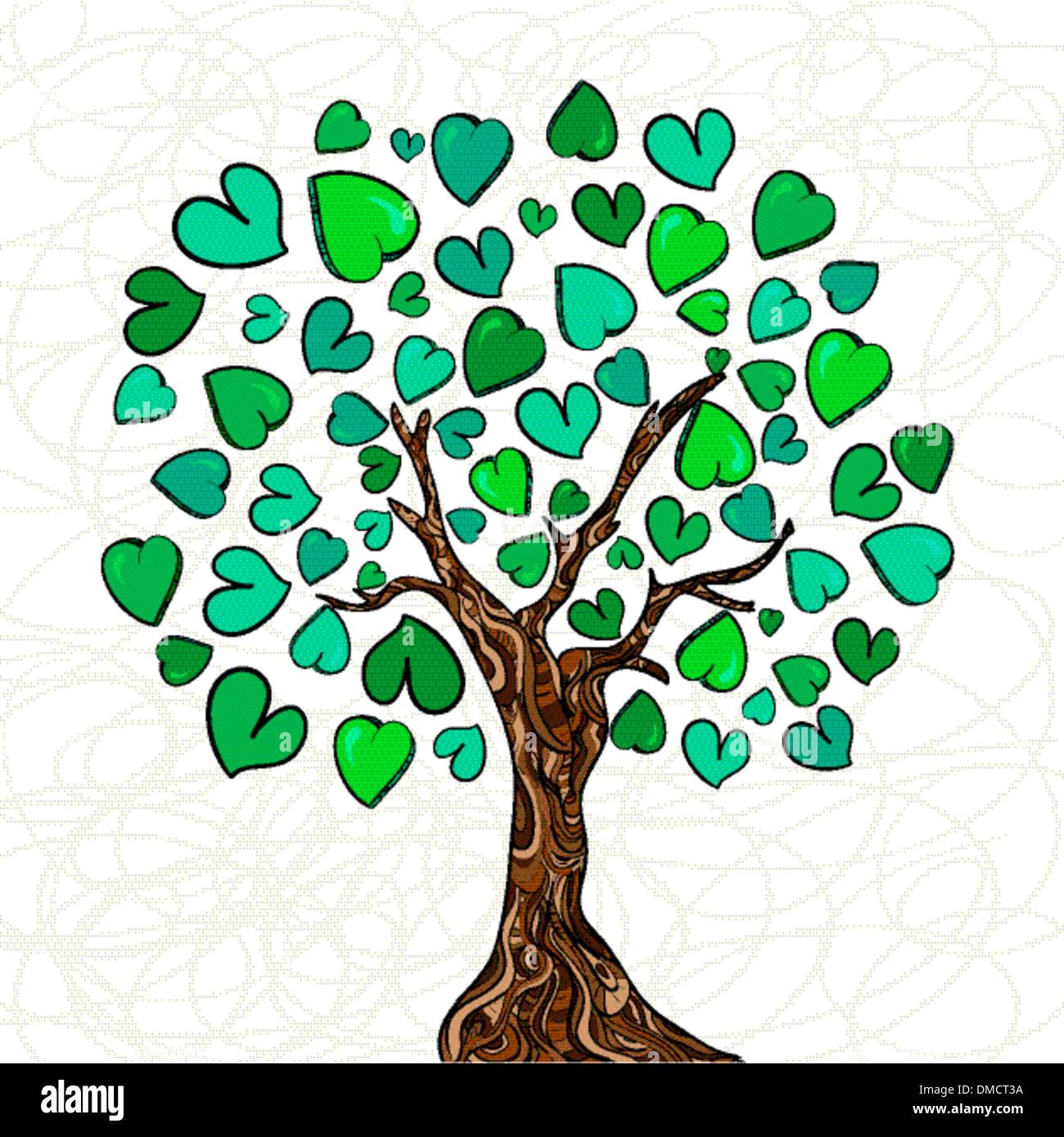 Amore concept tree Illustrazione Vettoriale