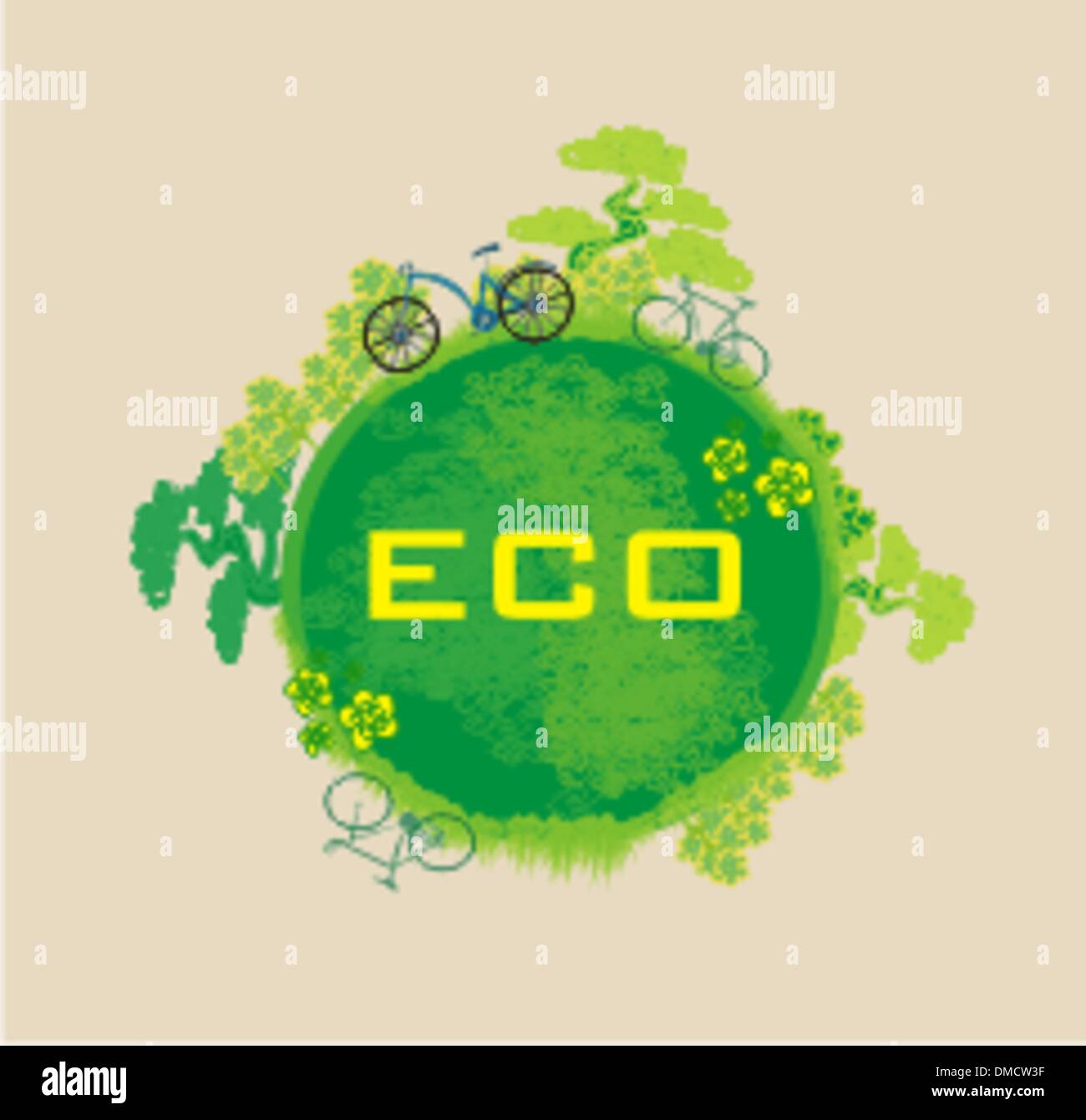 Scheda ecologia design. illustrazione vettoriale Illustrazione Vettoriale