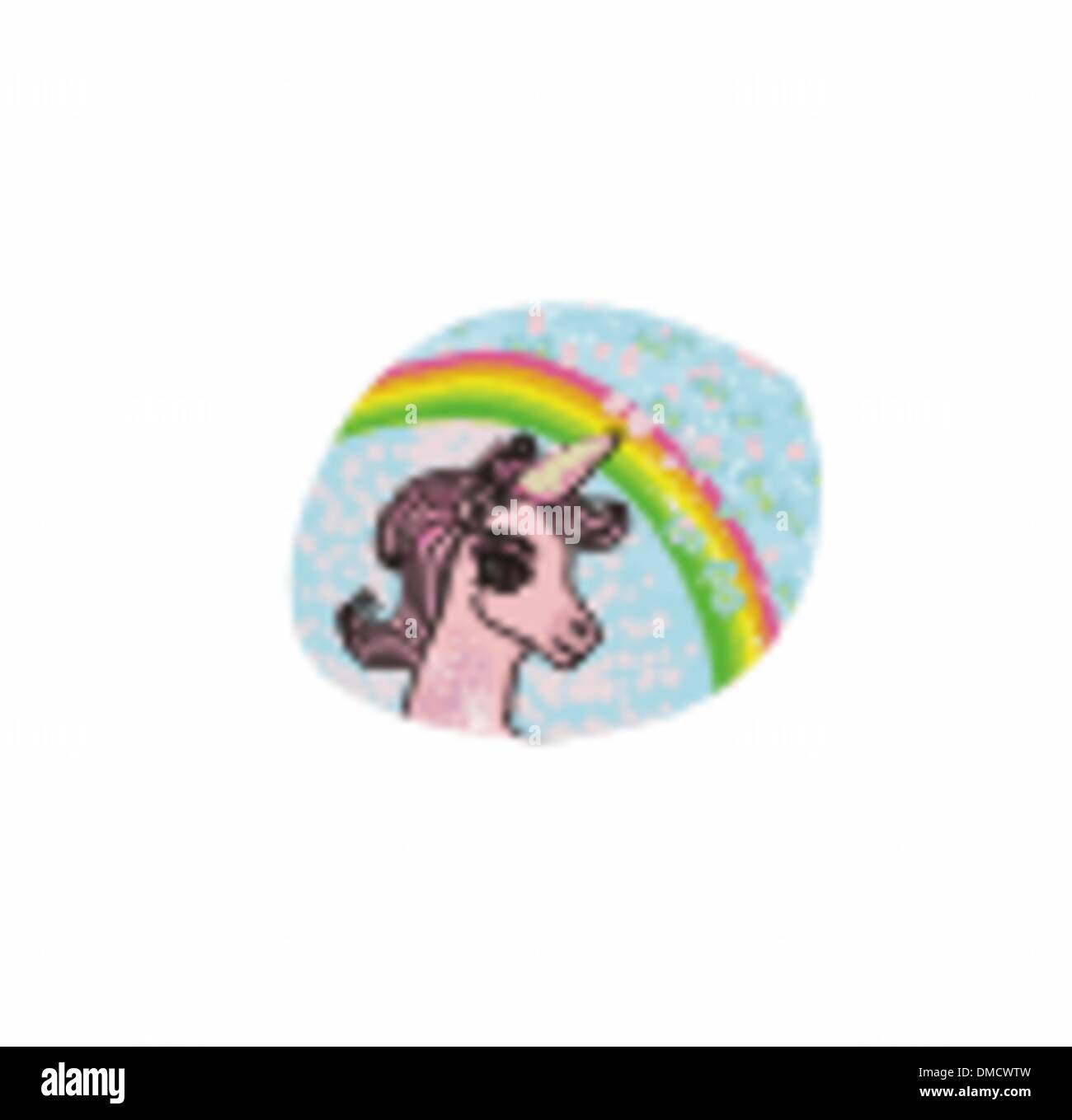 Unicorn con un vettore arcobaleno Illustrazione Vettoriale