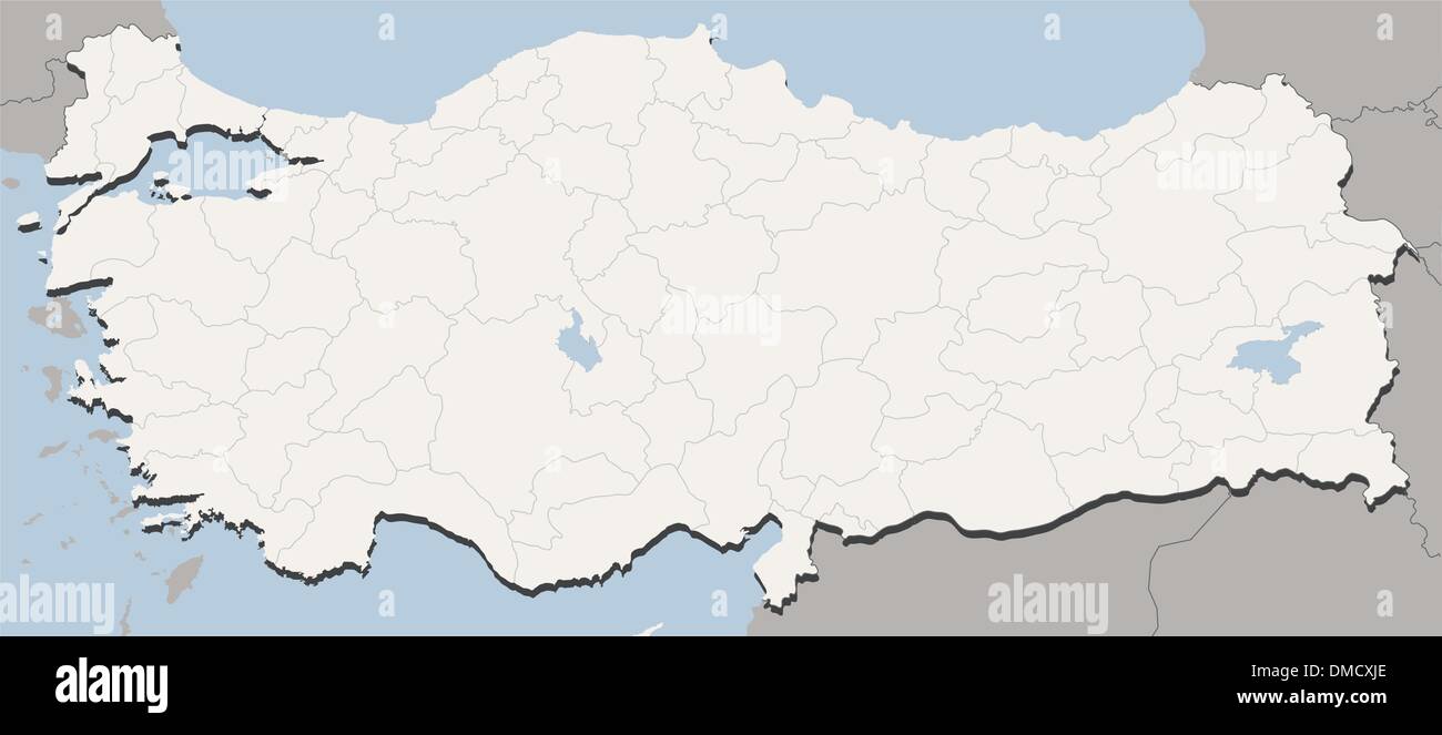 Mappa di Turchia Illustrazione Vettoriale