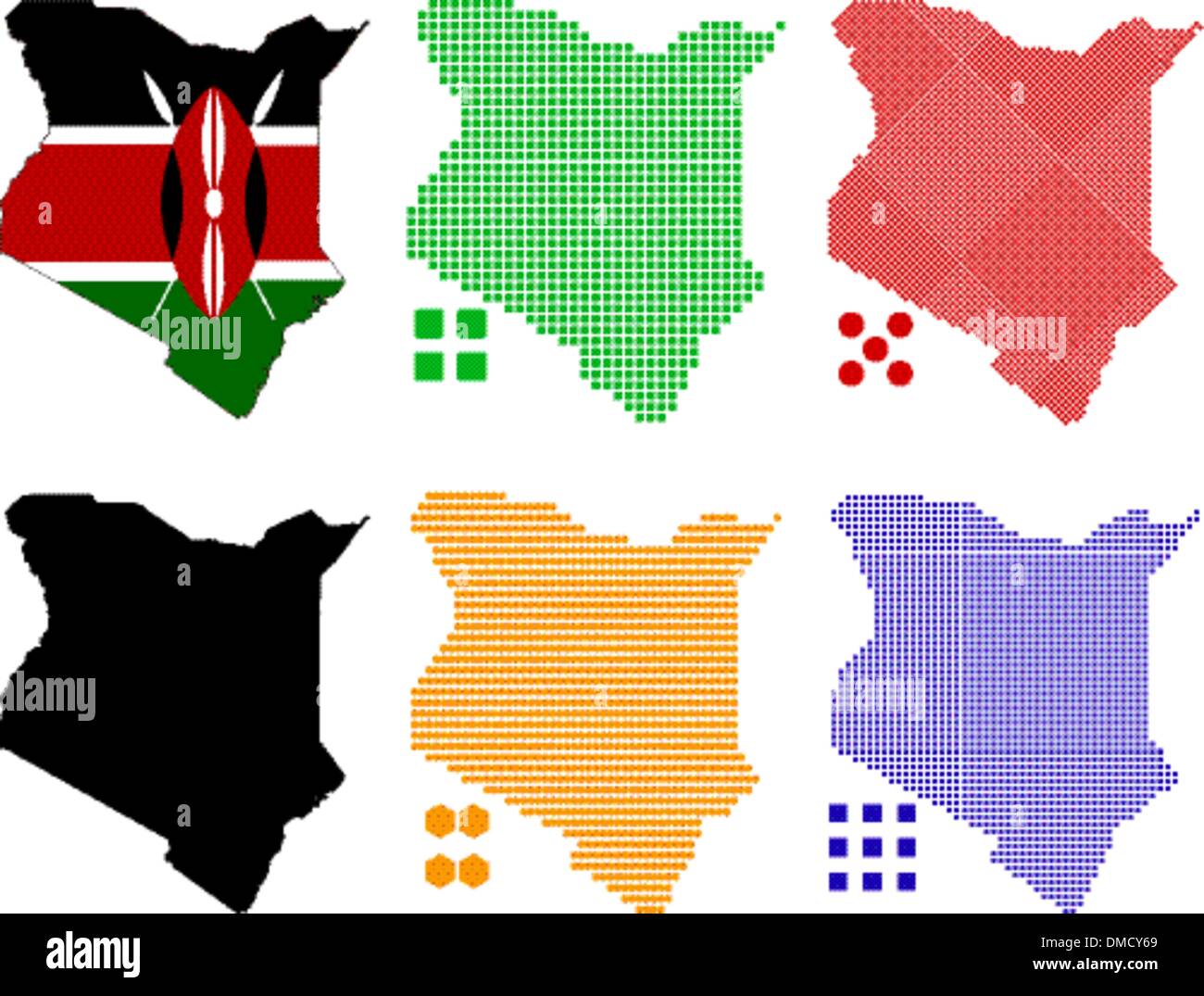 Kenia Illustrazione Vettoriale