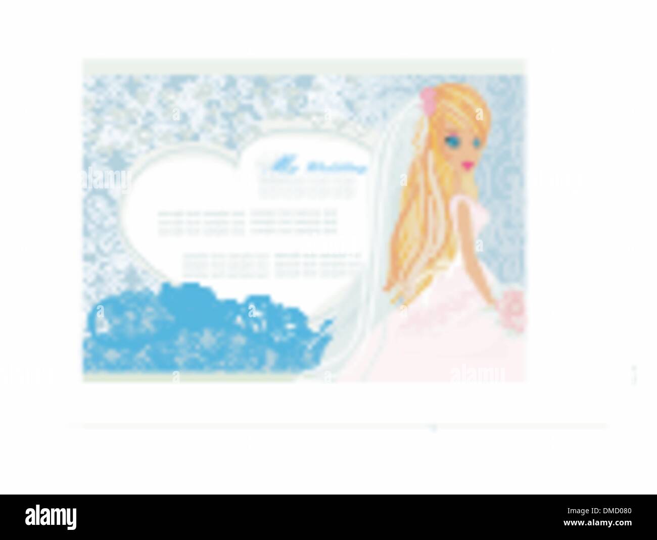 Bella Sposa card Illustrazione Vettoriale