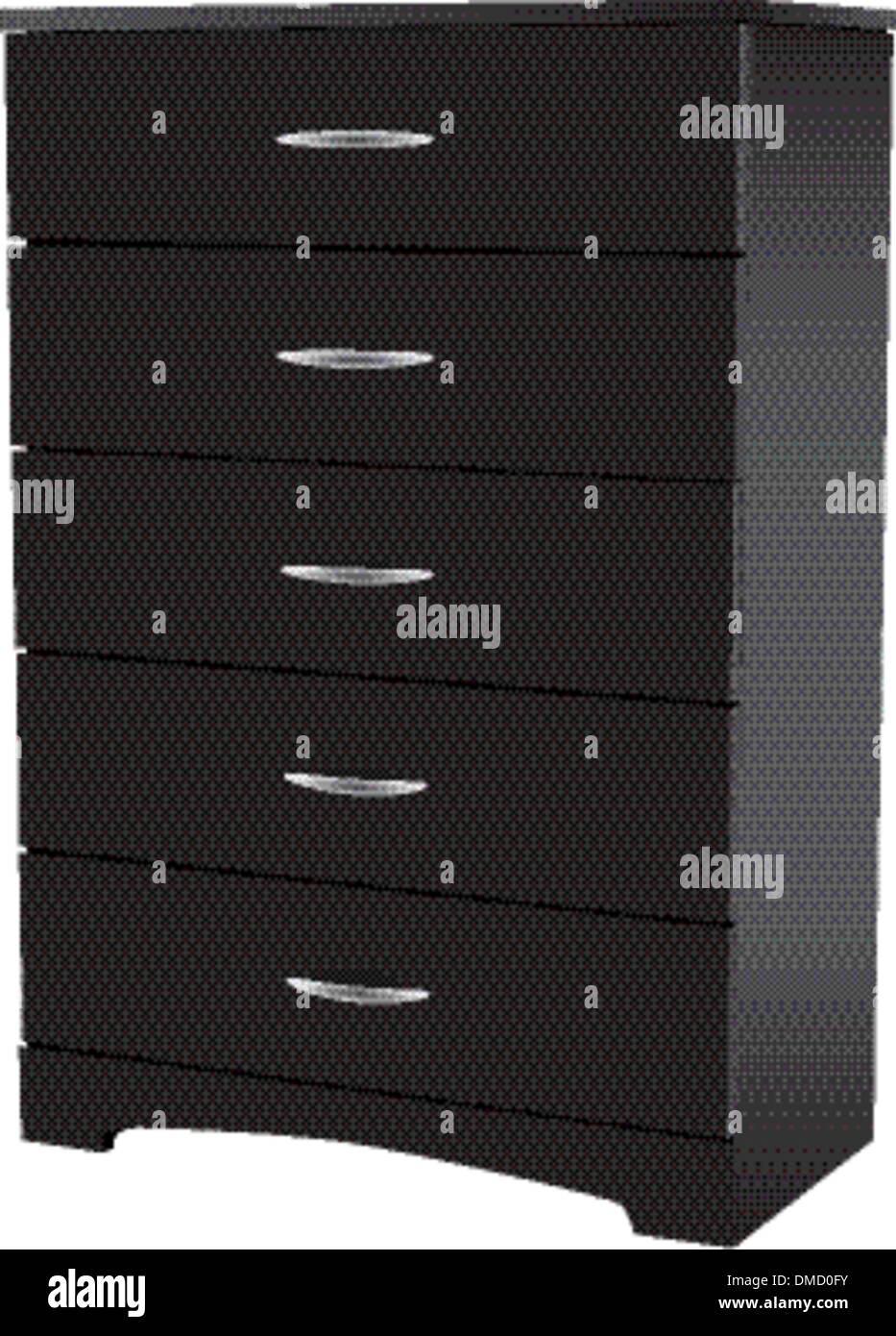 Comò nero Illustrazione Vettoriale