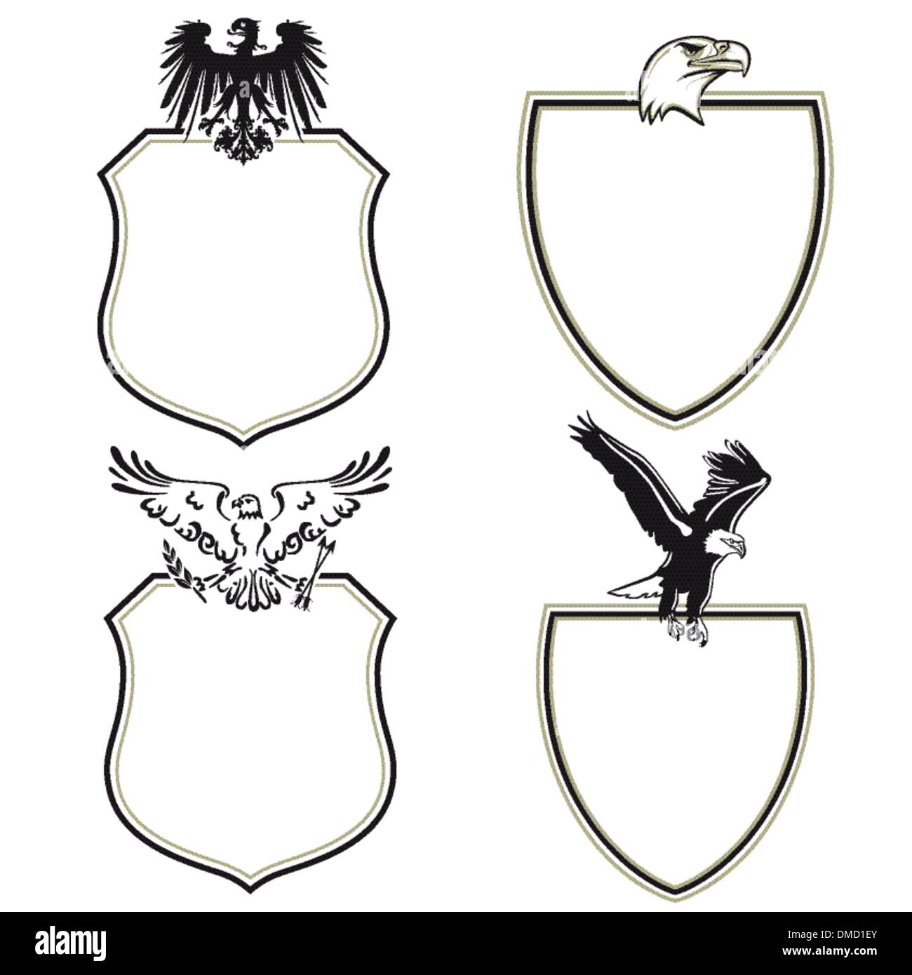 Eagle Crest, ali secondo Illustrazione Vettoriale