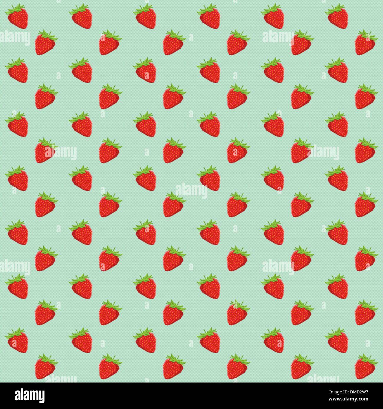Seamless pattern di fragola Illustrazione Vettoriale