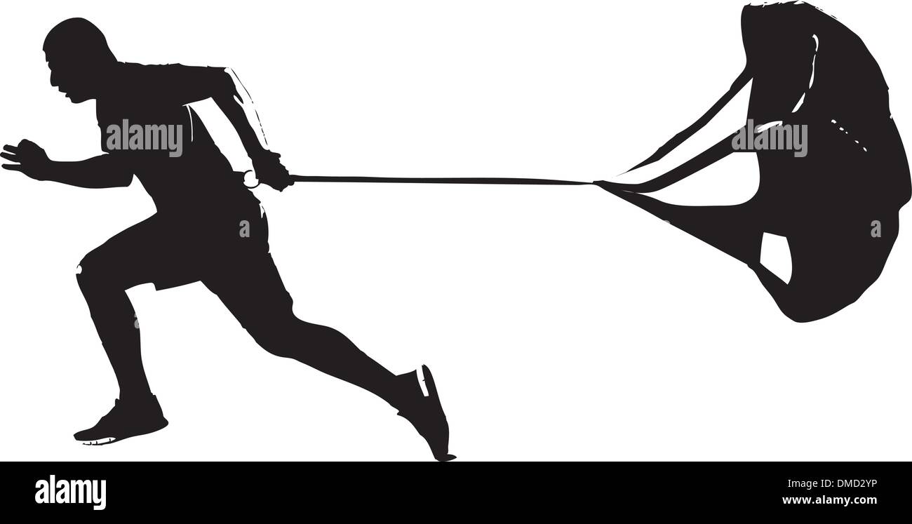 Esecuzione di Parachute Illustrazione Vettoriale