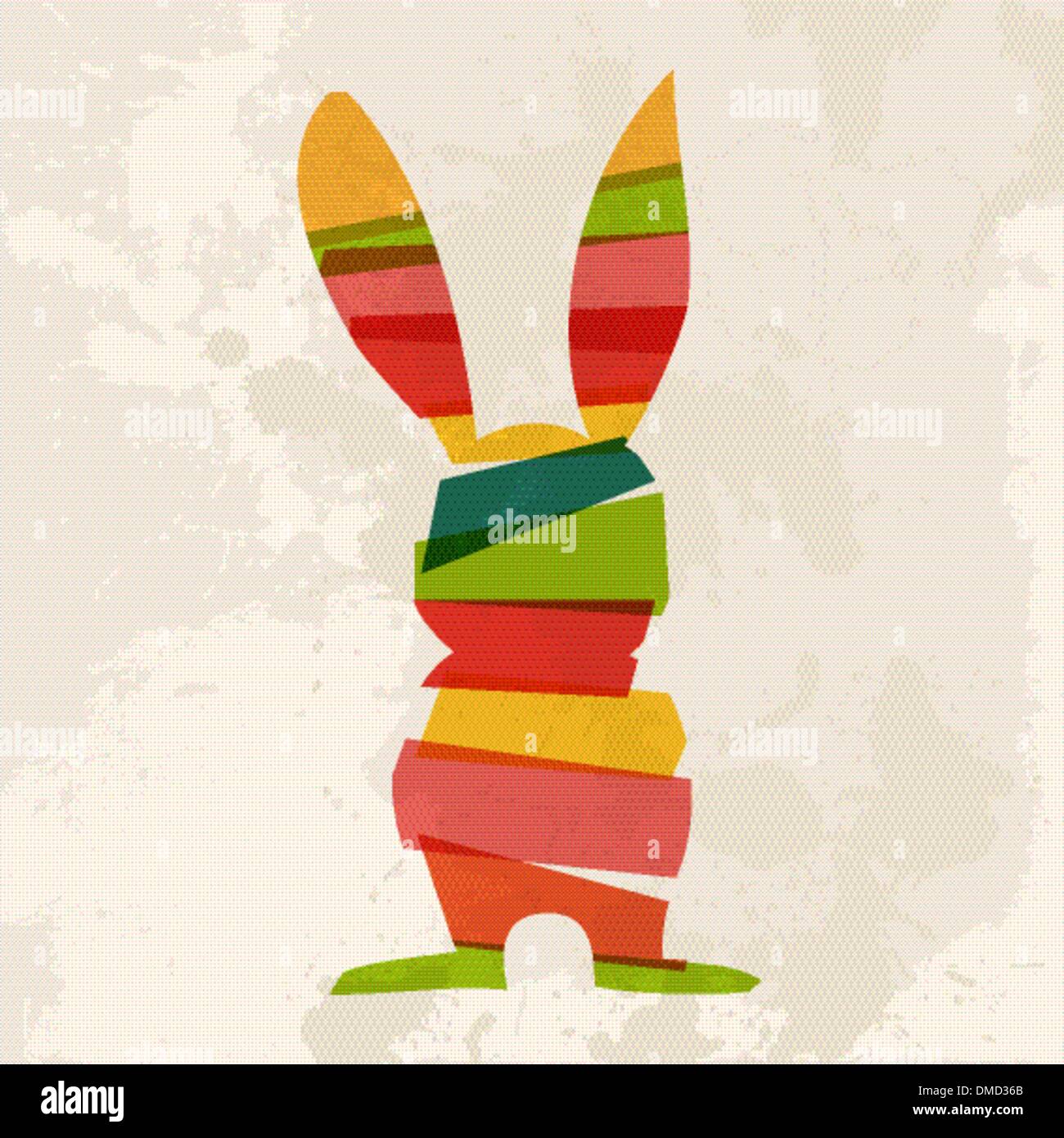 La diversità grunge coniglietto di Pasqua Illustrazione Vettoriale
