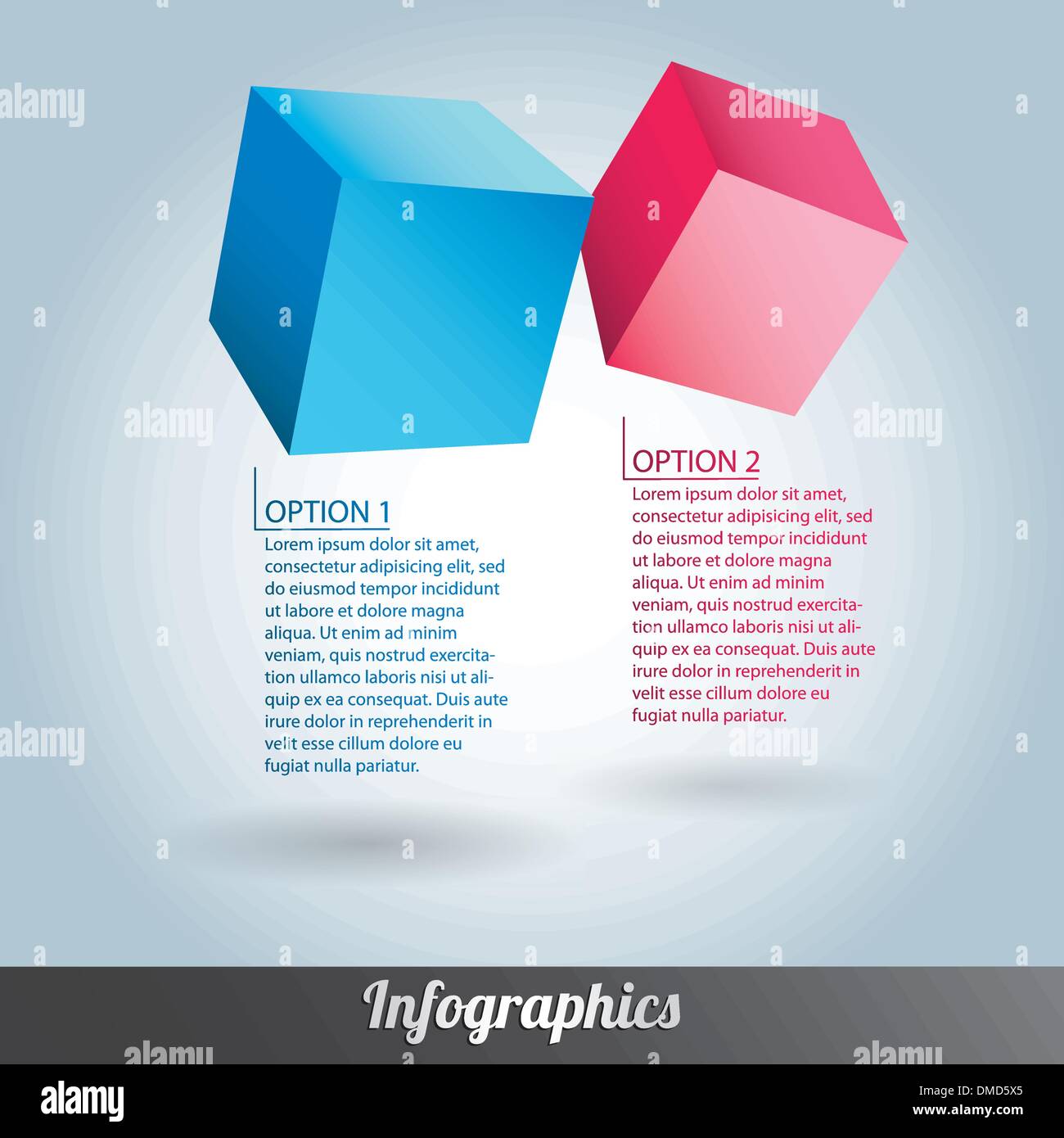 Cubo vettore infographics Illustrazione Vettoriale