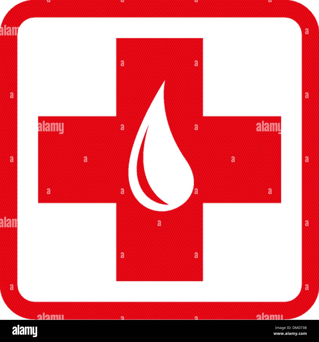 La donazione di sangue modello emblema Illustrazione Vettoriale