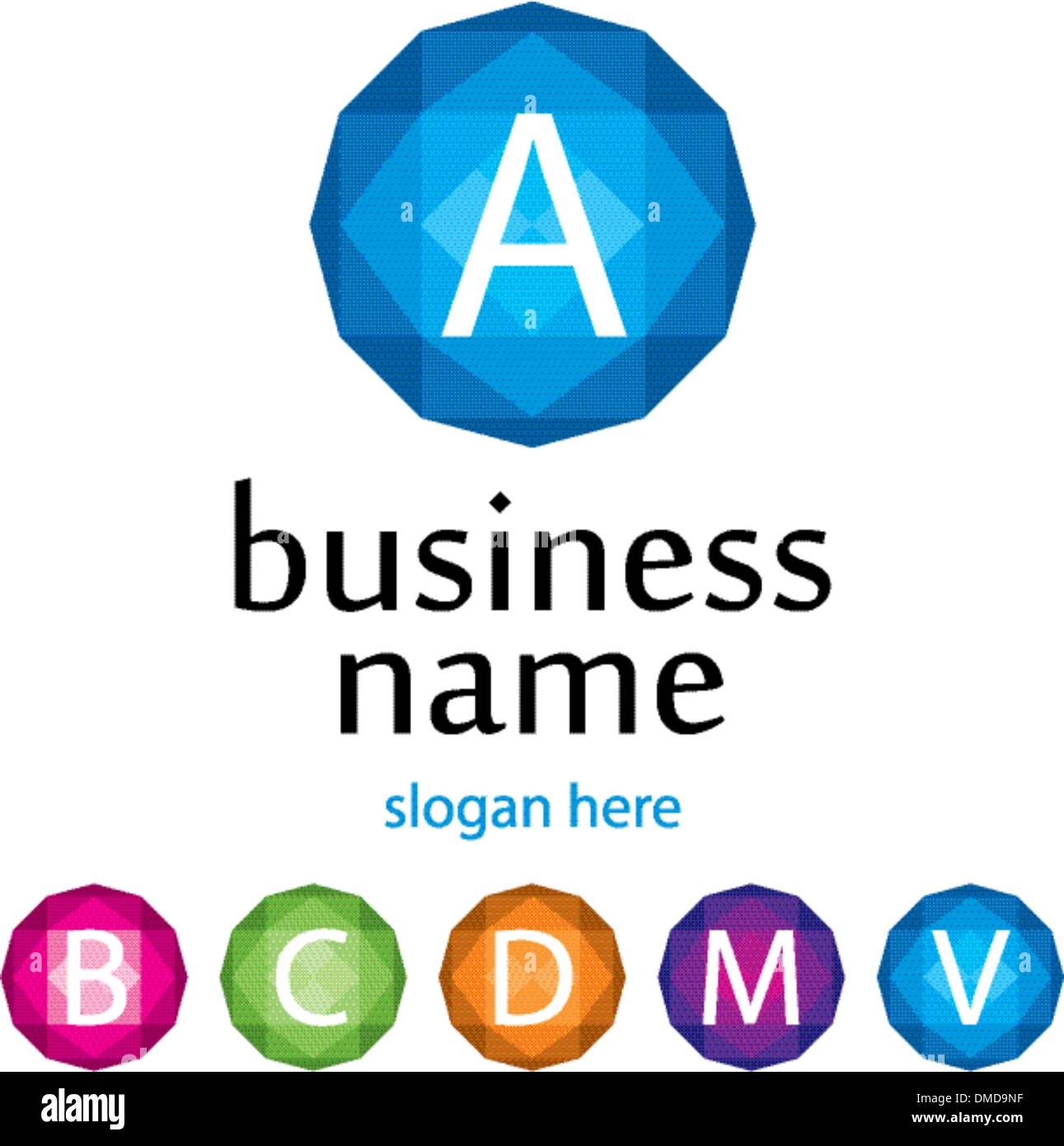 Lettera di vettore logo azienda Illustrazione Vettoriale