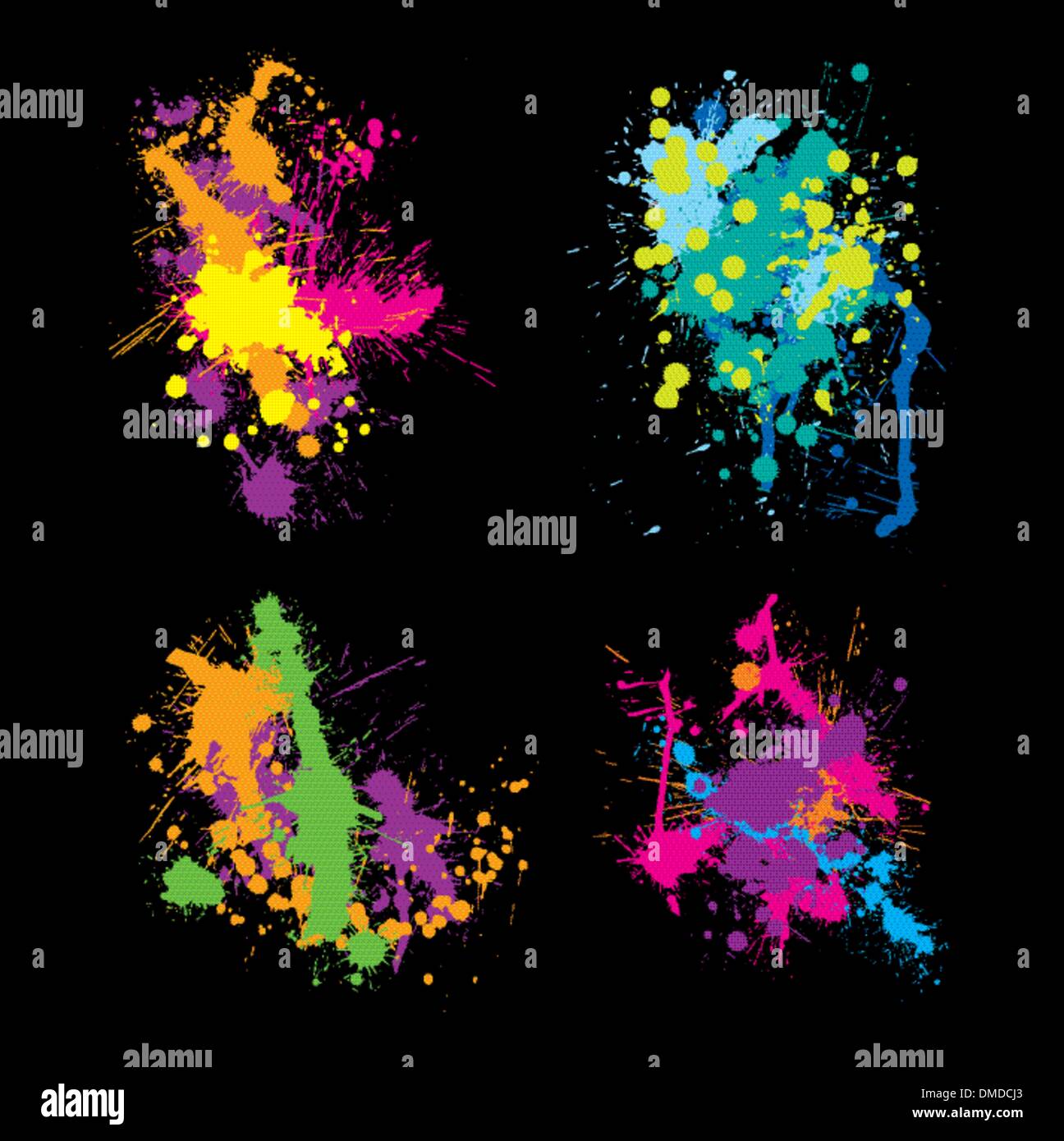 Macchie colorate di blot Illustrazione Vettoriale