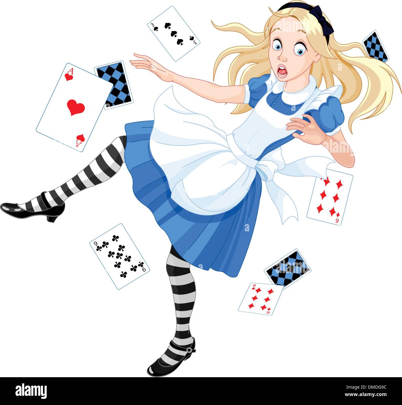 Alice che cade Immagine e Vettoriale - Alamy
