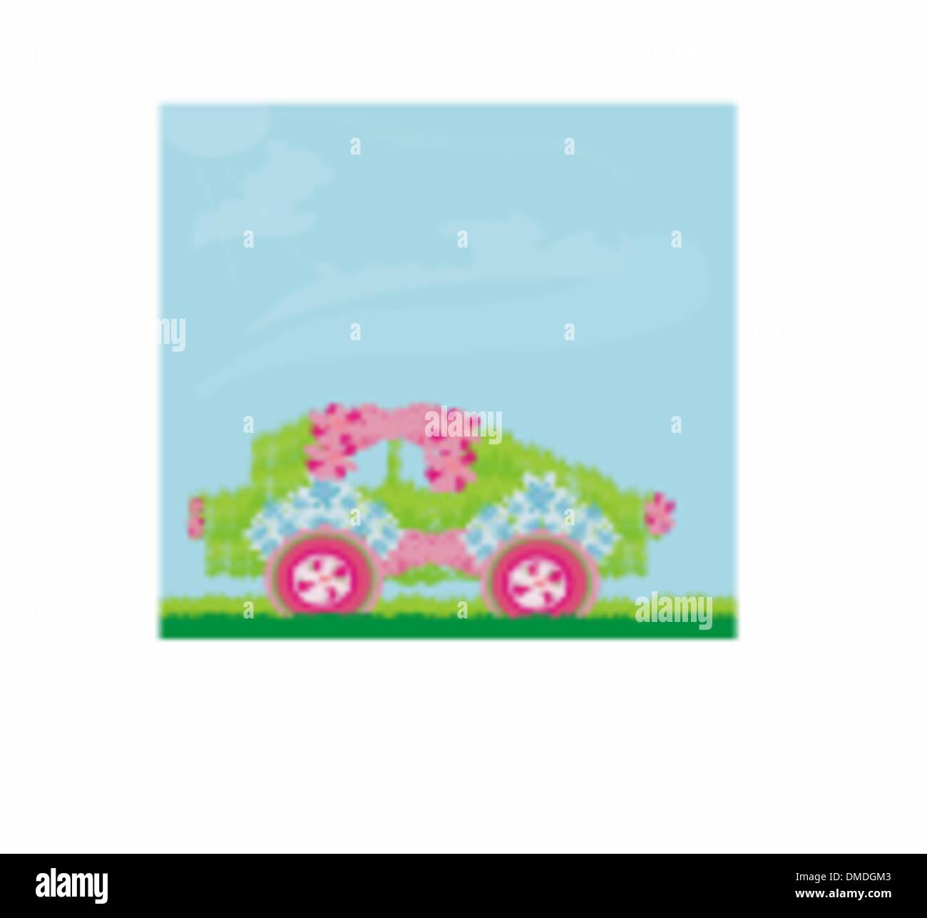 L'auto ecologica da piante Illustrazione Vettoriale