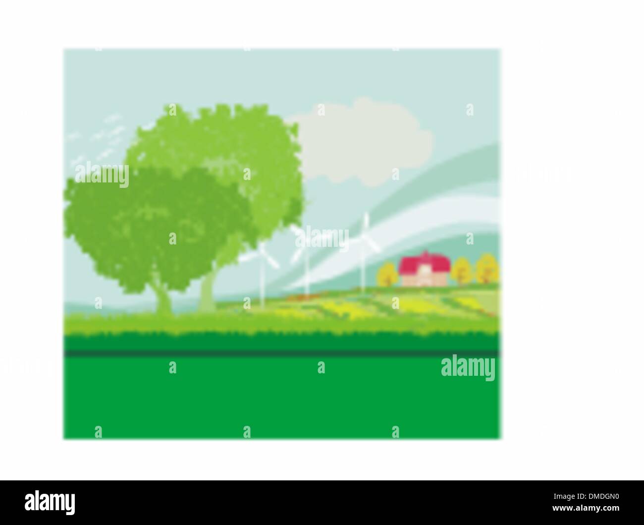 Agricoltura Eco - Paesaggi Illustrazione Vettoriale