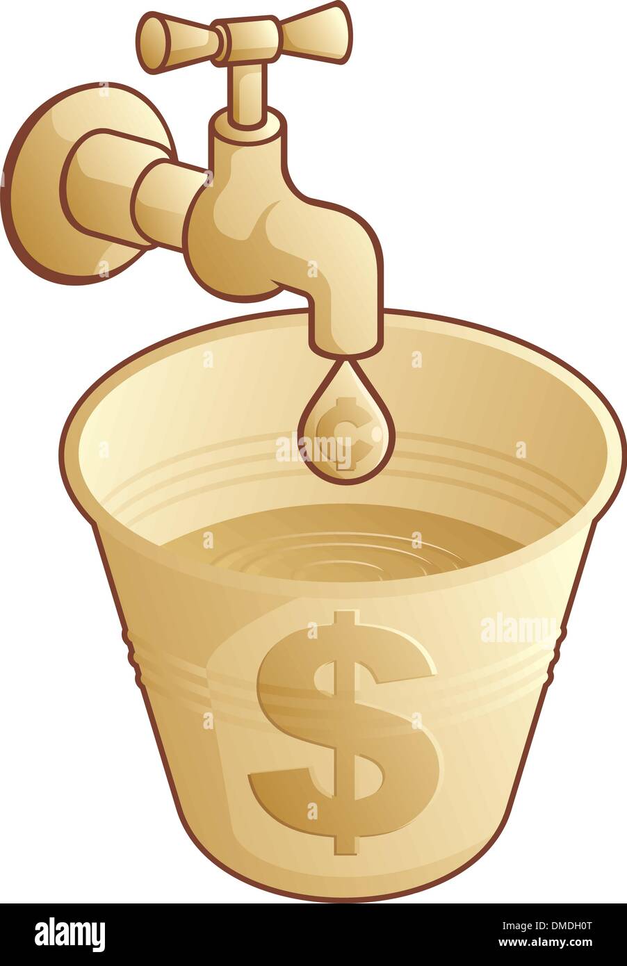 Guadagnare dollari Illustrazione Vettoriale