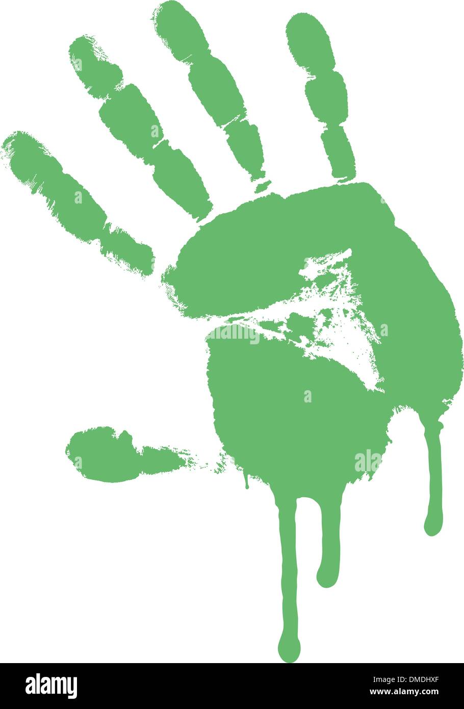 Green palm. Grunge. Illustrazione Vettoriale
