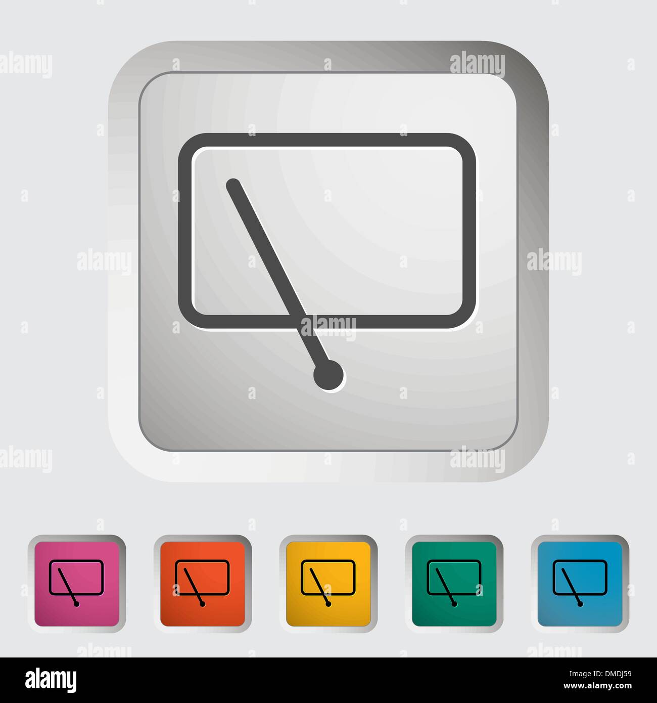 Tergicristallo di icona di auto. Illustrazione Vettoriale