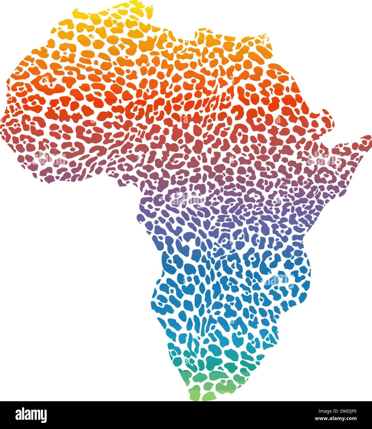 Africa astratta in un camuffamento di Leopard Illustrazione Vettoriale