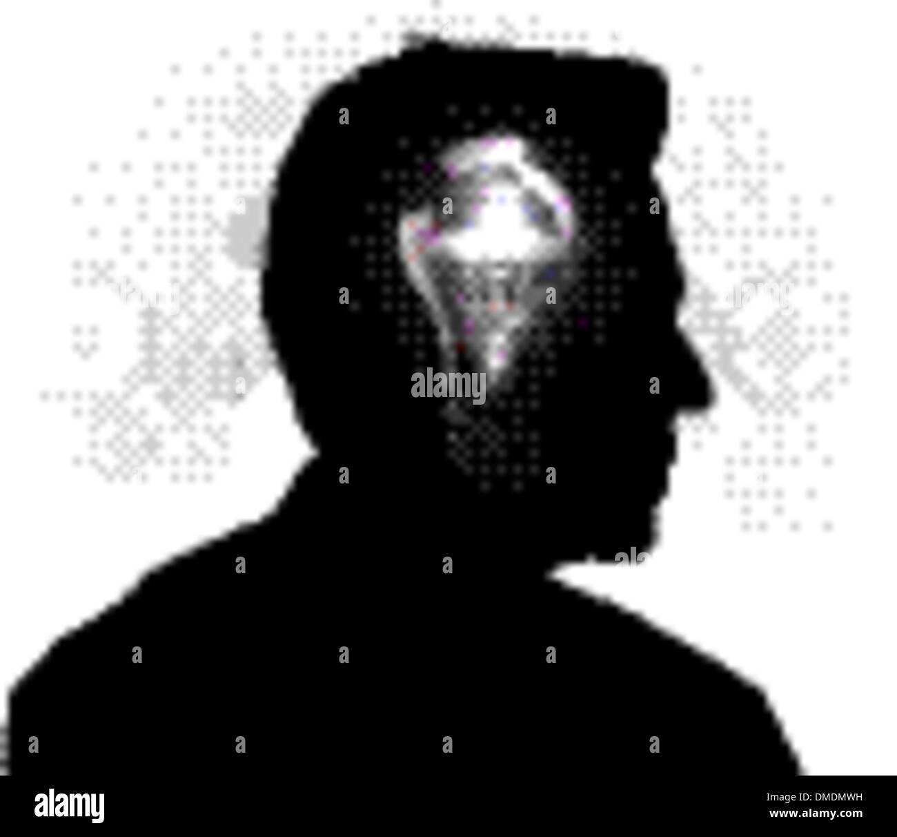 Silhouette della testa dell'uomo Illustrazione Vettoriale