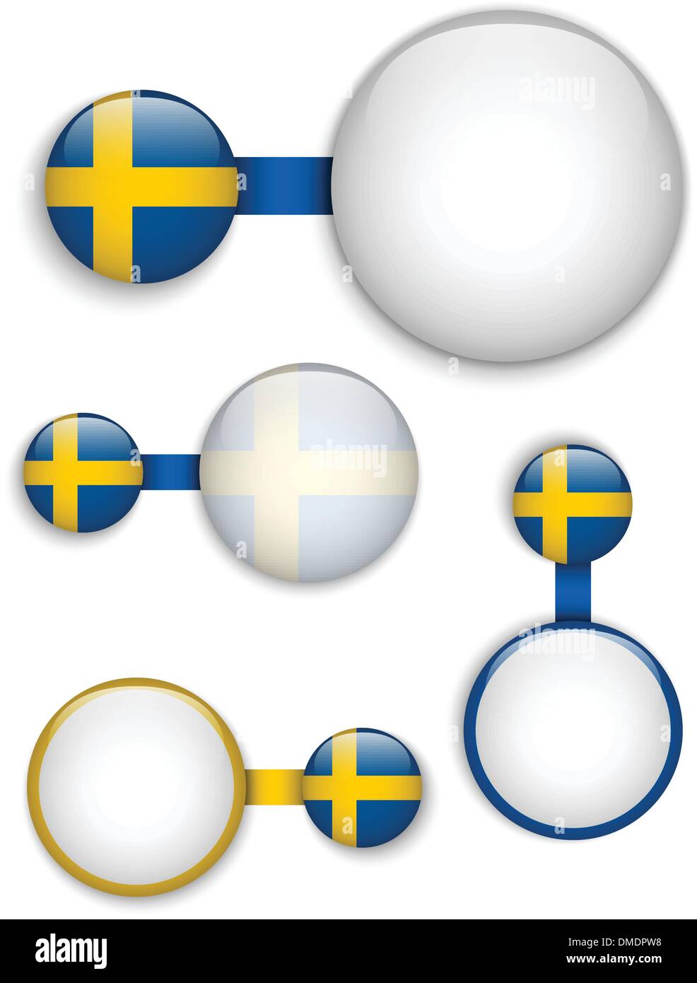 Vettore - Svezia paese set di banner Illustrazione Vettoriale