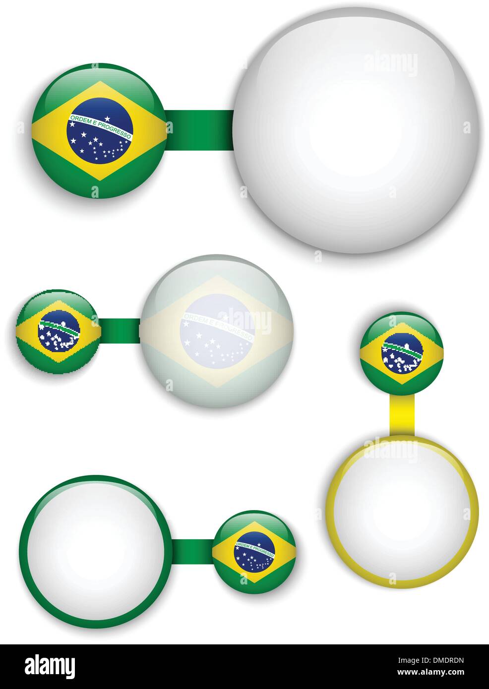 Vettore - Brasile Paese set di banner Illustrazione Vettoriale