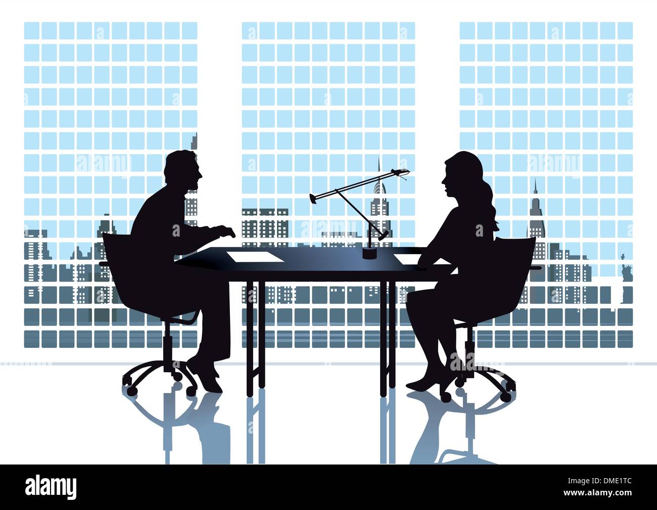 Discussione in ufficio Illustrazione Vettoriale