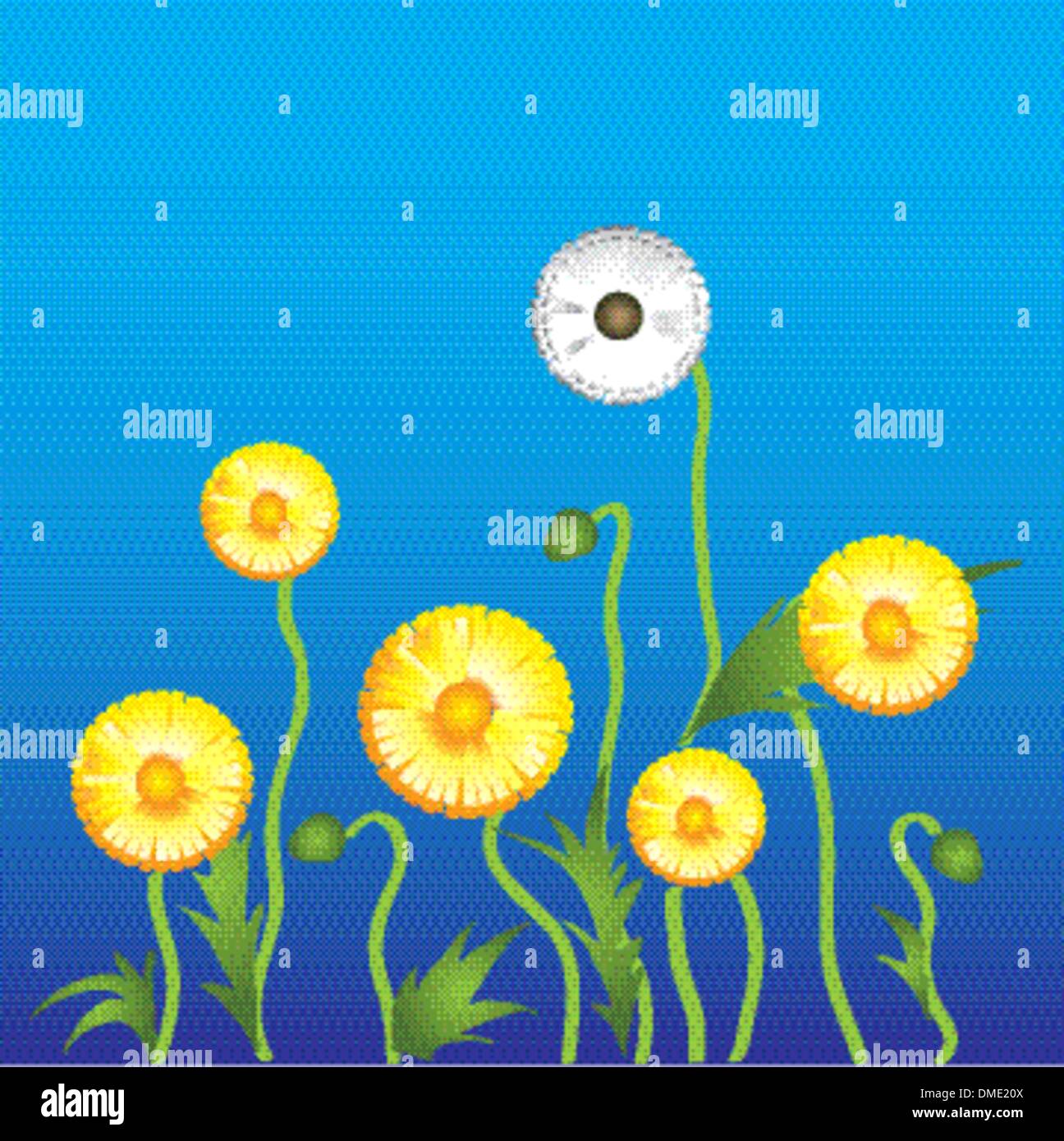 Fiore di dente di leone Illustrazione Vettoriale