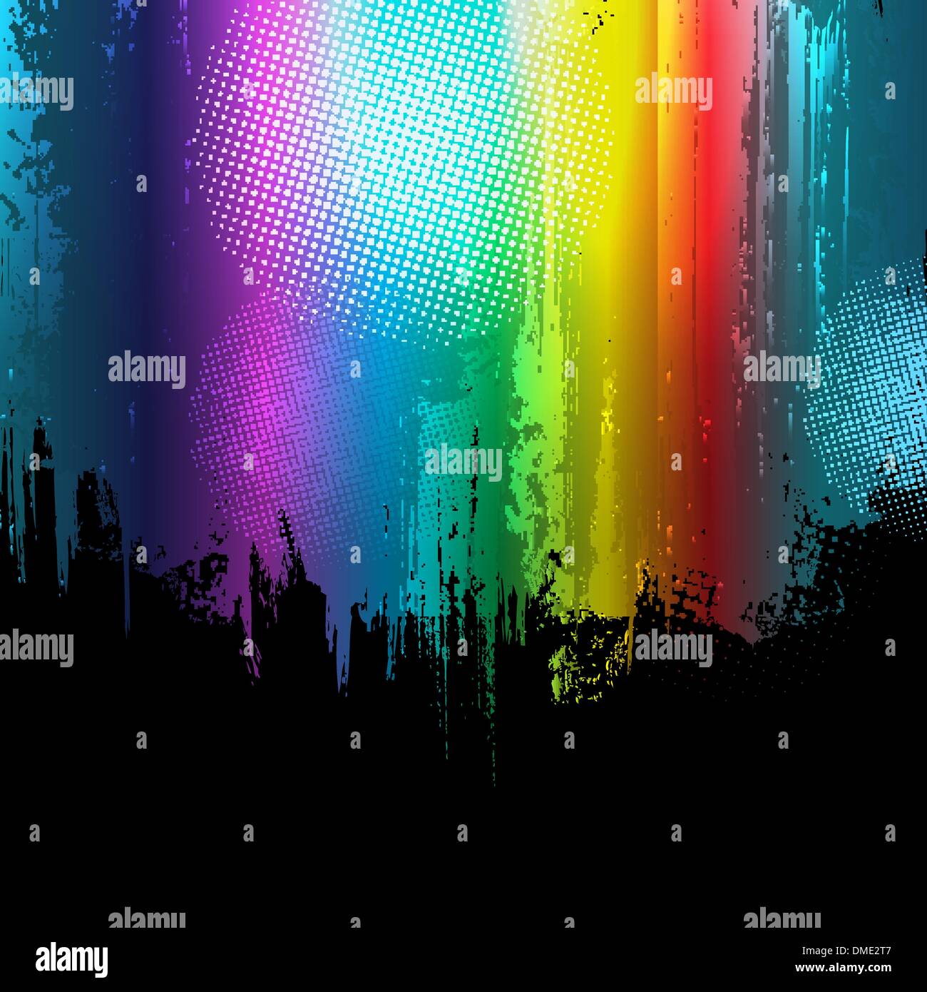 Gradiente di spruzzi di vernice sullo sfondo. Vettore Illustrazione Vettoriale