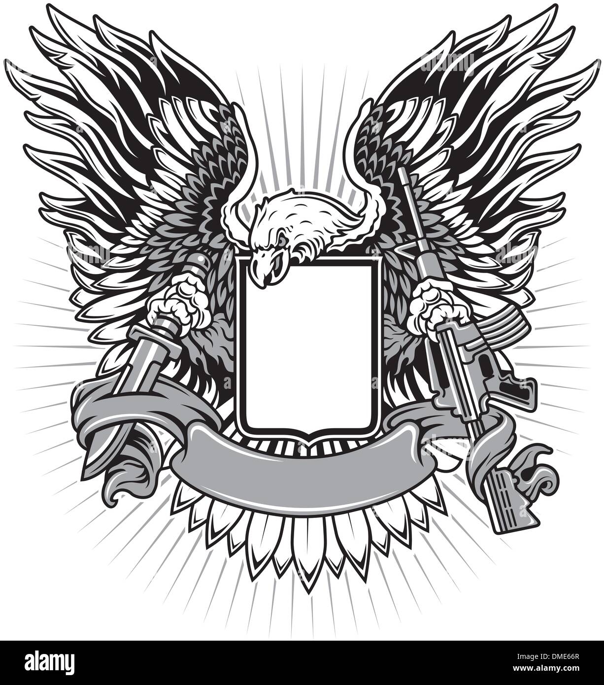 American Eagle Vector emblema Illustrazione Vettoriale