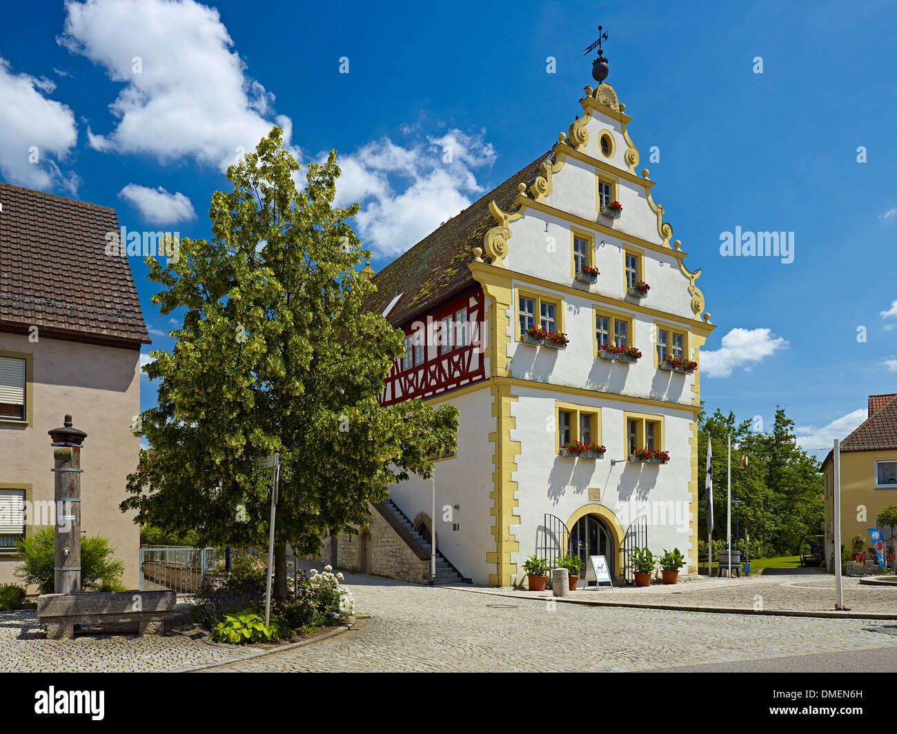 Municipio di Obernbreit, Kitzingen distretto, bassa Franconia, Baviera, Germania Foto Stock