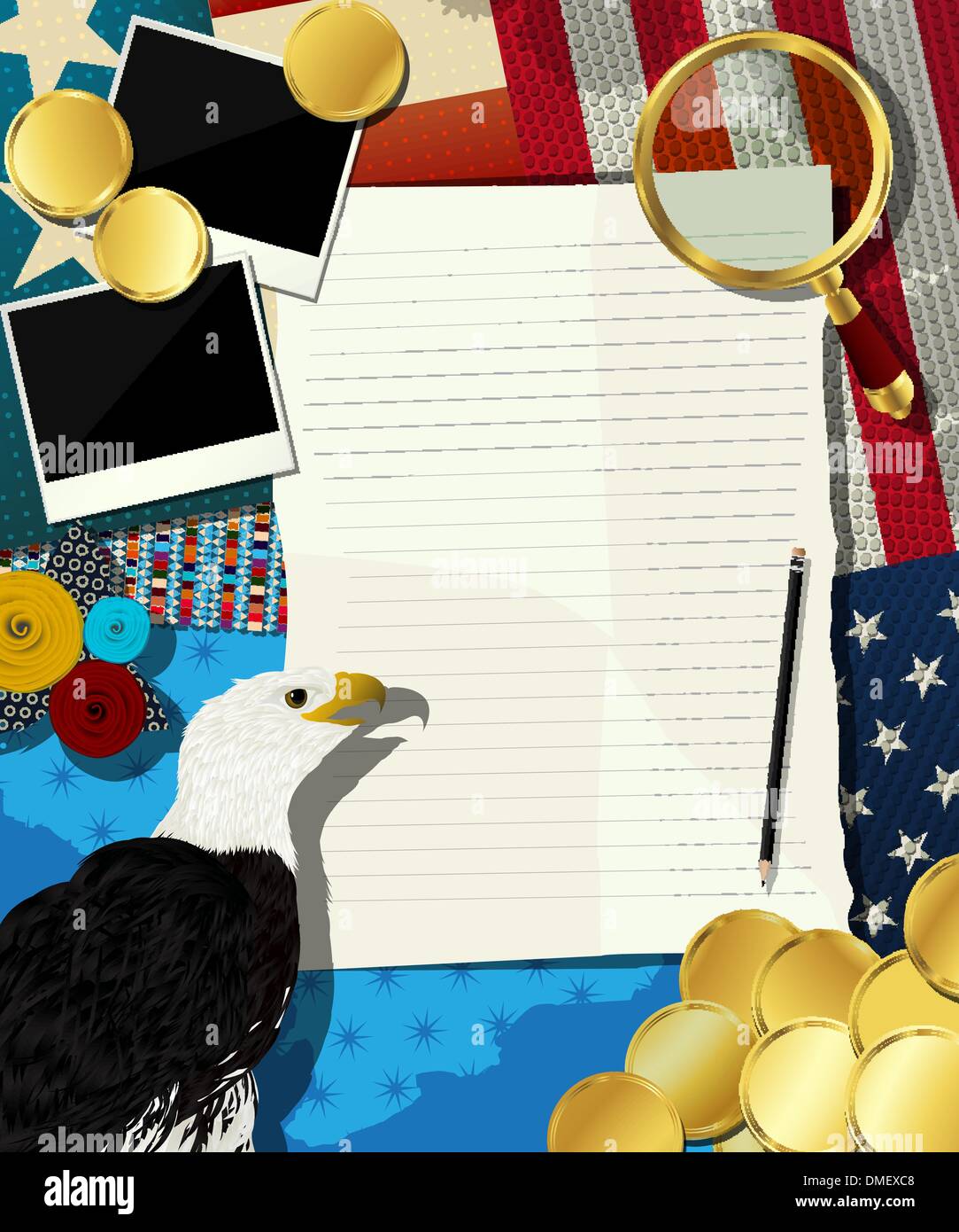 Telaio di Stati Uniti d'America Illustrazione Vettoriale