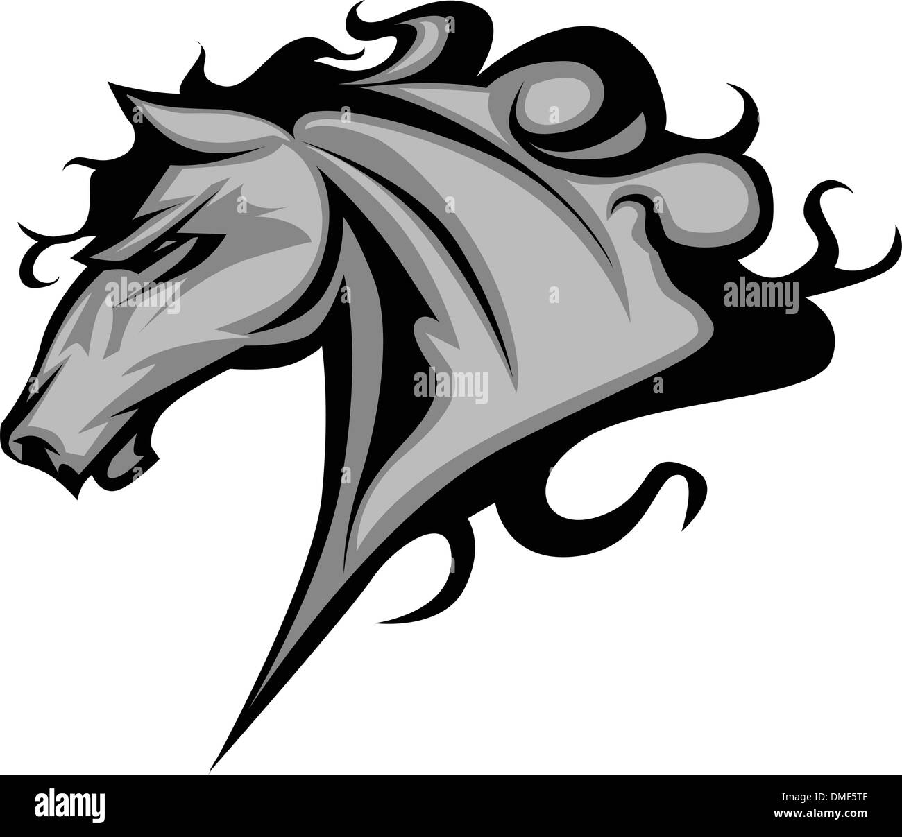 Wild Horse o stallone mascotte grafica immagine vettoriale Illustrazione Vettoriale