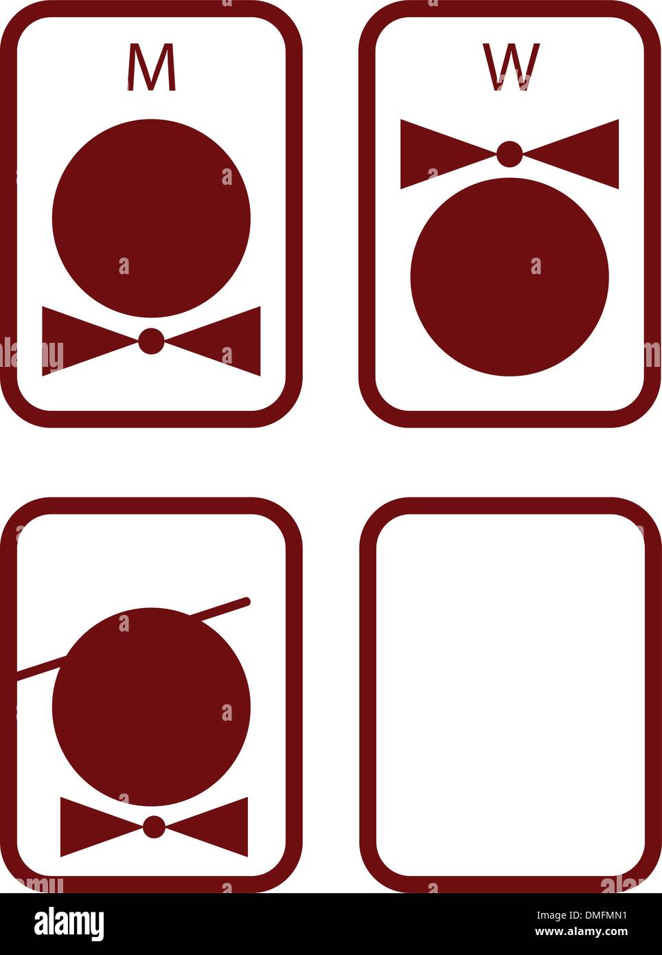 Set di icone vettoriali per WC Illustrazione Vettoriale