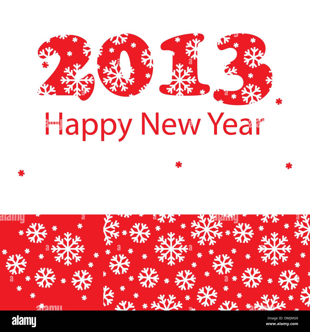Anno nuovo biglietto di auguri Illustrazione Vettoriale