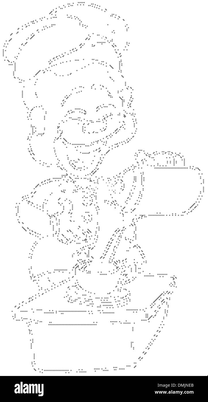 Cook e caffè Illustrazione Vettoriale