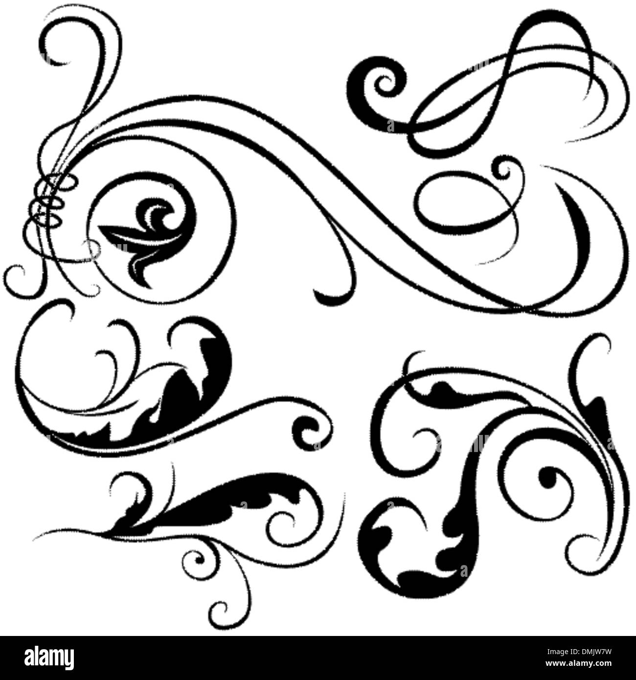 Elementi decorativi Illustrazione Vettoriale