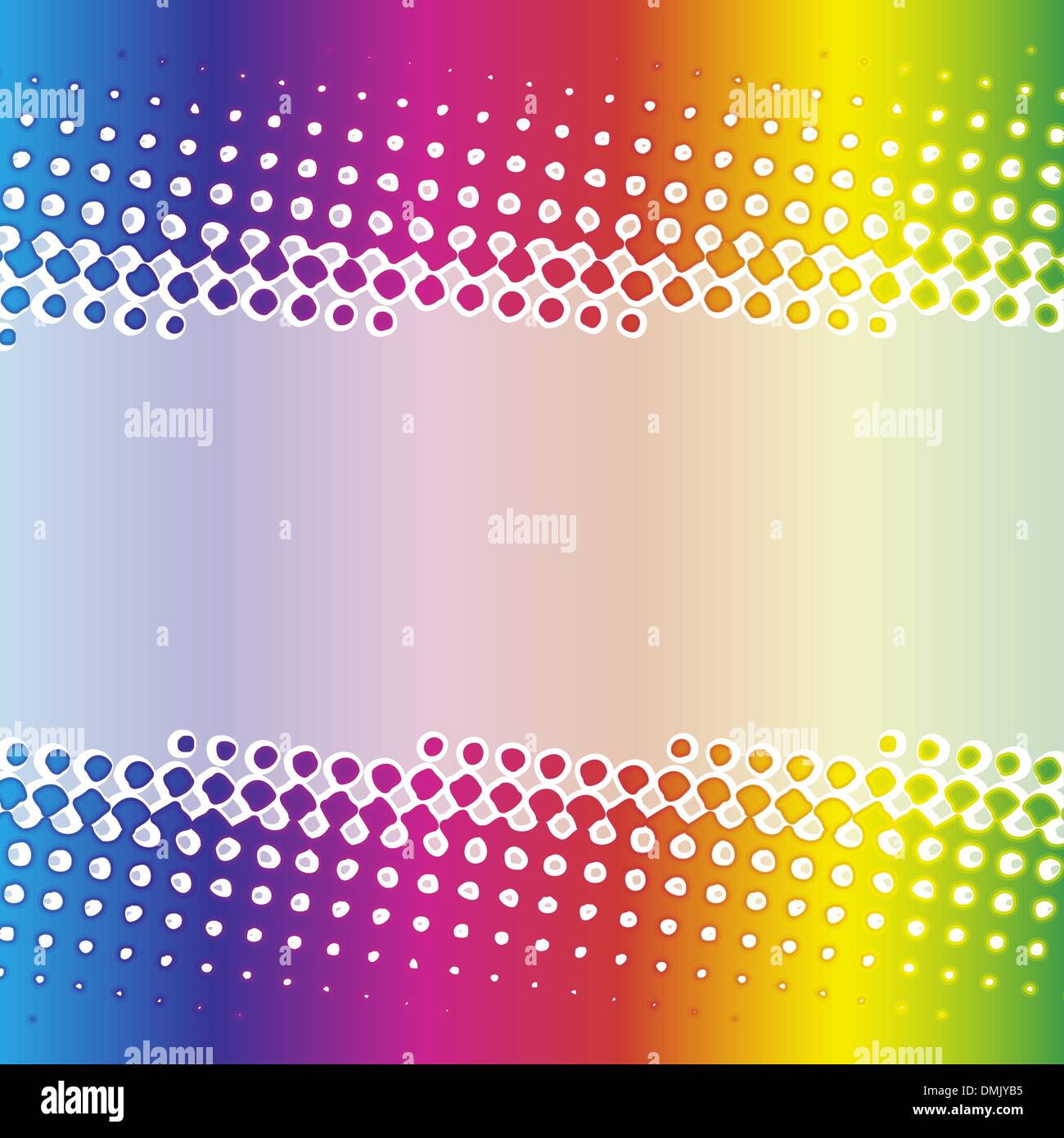 Rainbow halftone design banner Illustrazione Vettoriale