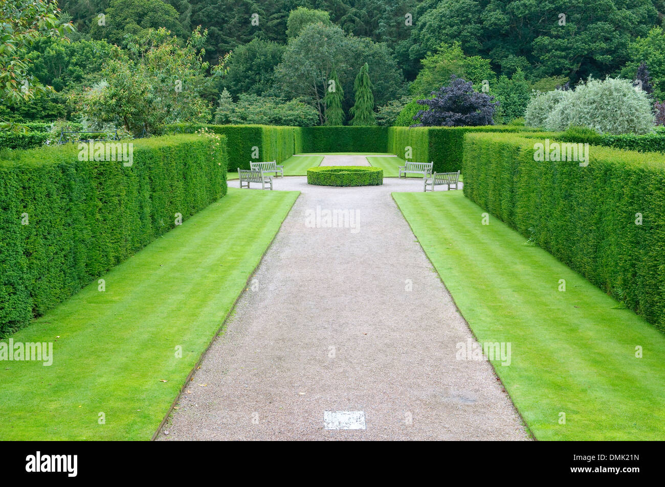 Rosemoor Garden vicolo ghiaia Foto Stock