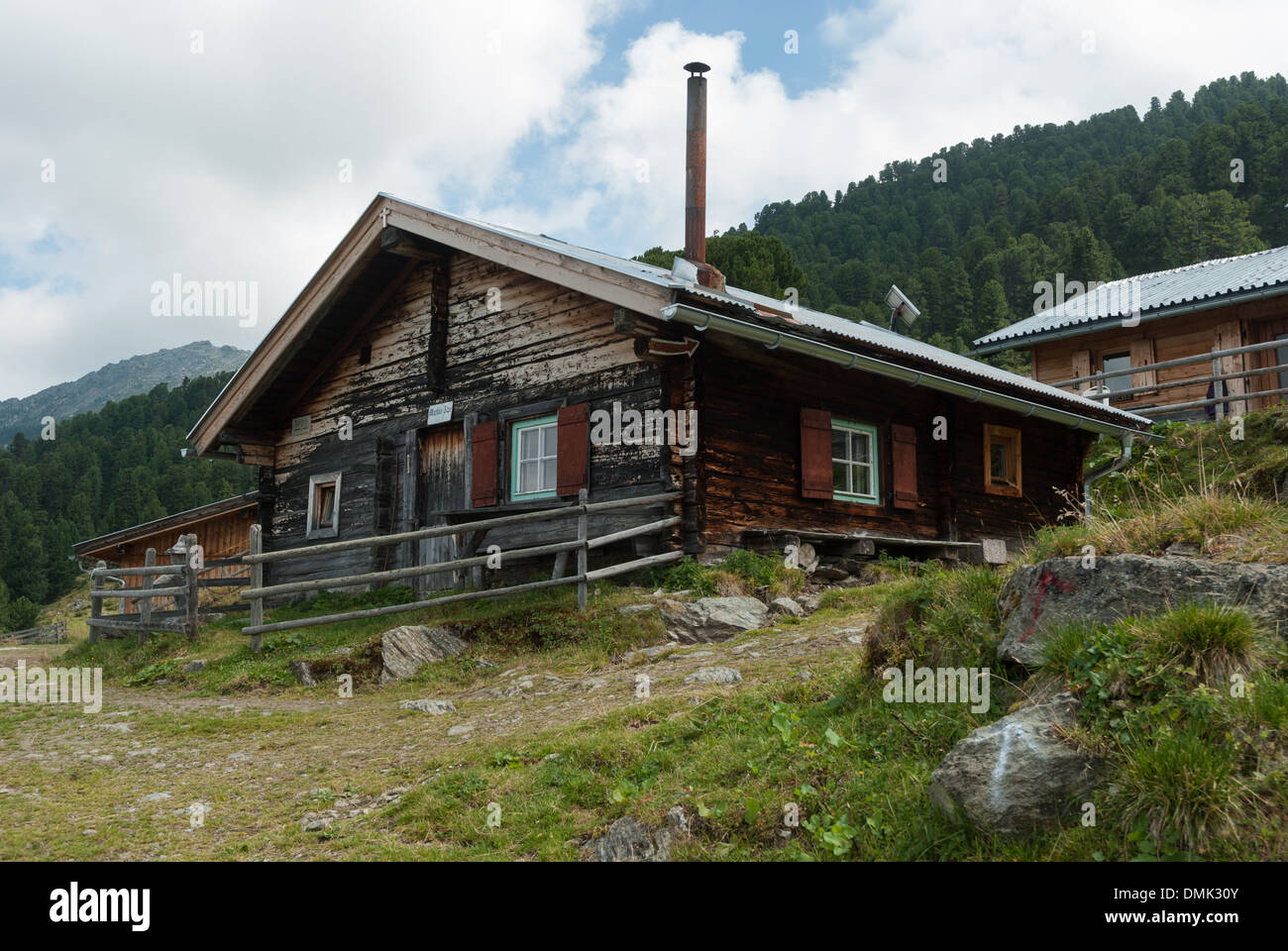 Il Markisalm nel Voldertal nelle Alpi di Tux Foto Stock