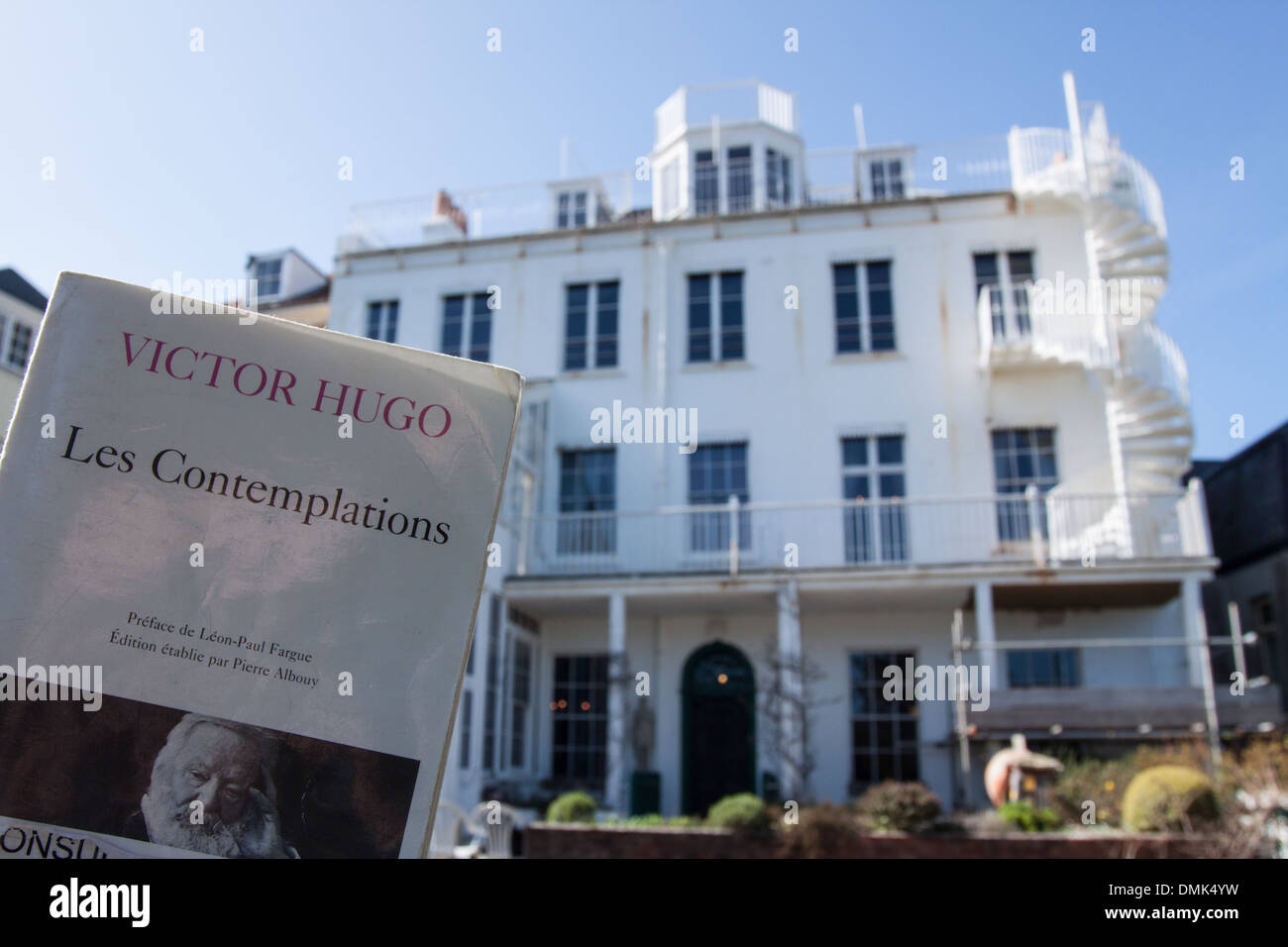 HAUTEVILLE HOUSE, casa acquistata da Victor Hugo grazie al successo del suo lavoro "Les contemplations'Äô e dove ha vissuto durante il suo esilio, Guernsey, ISOLE DEL CANALE Foto Stock