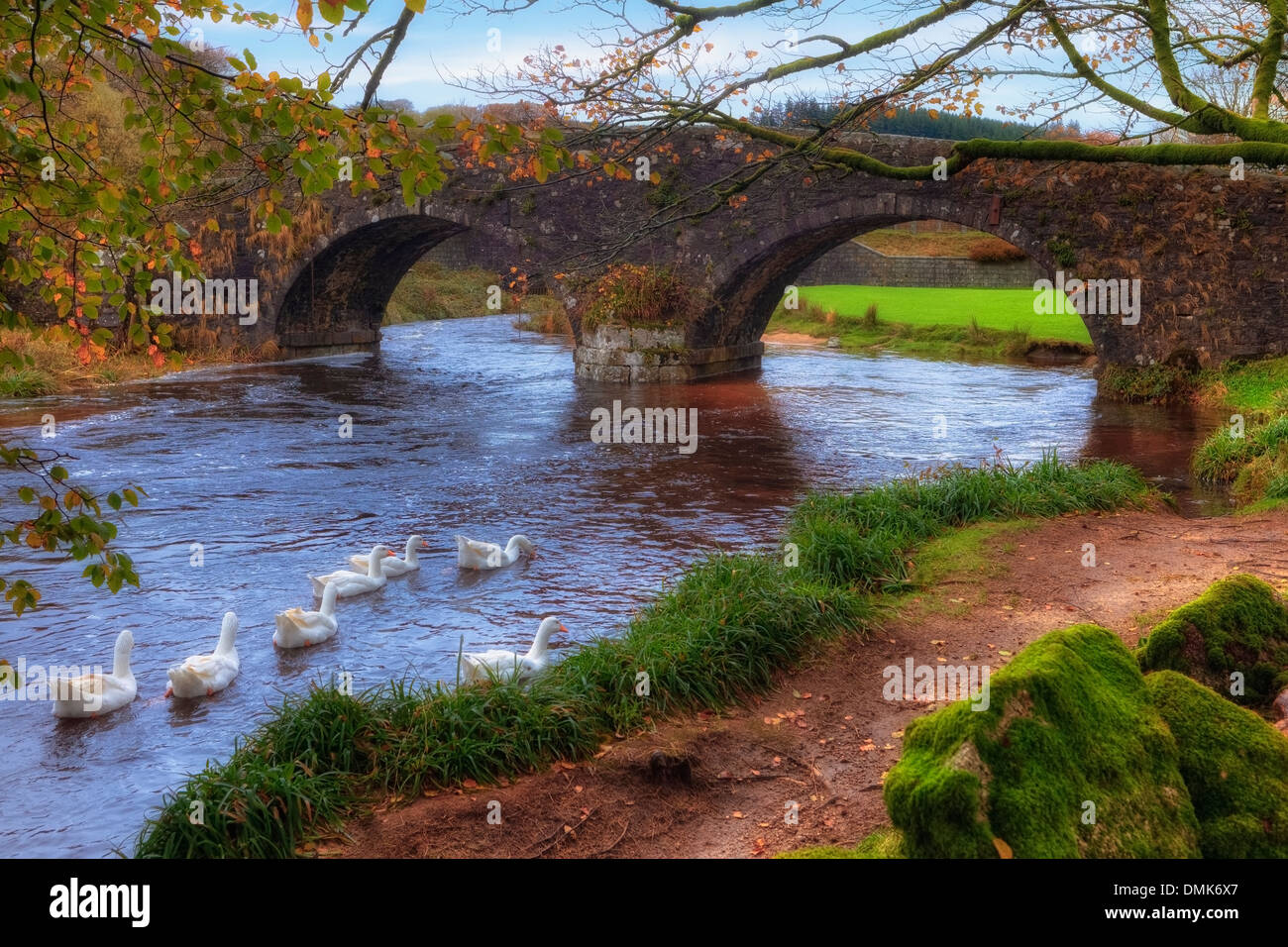 Due Ponti, Princetown, Dartmoor Devon, Inghilterra, Regno Unito Foto Stock