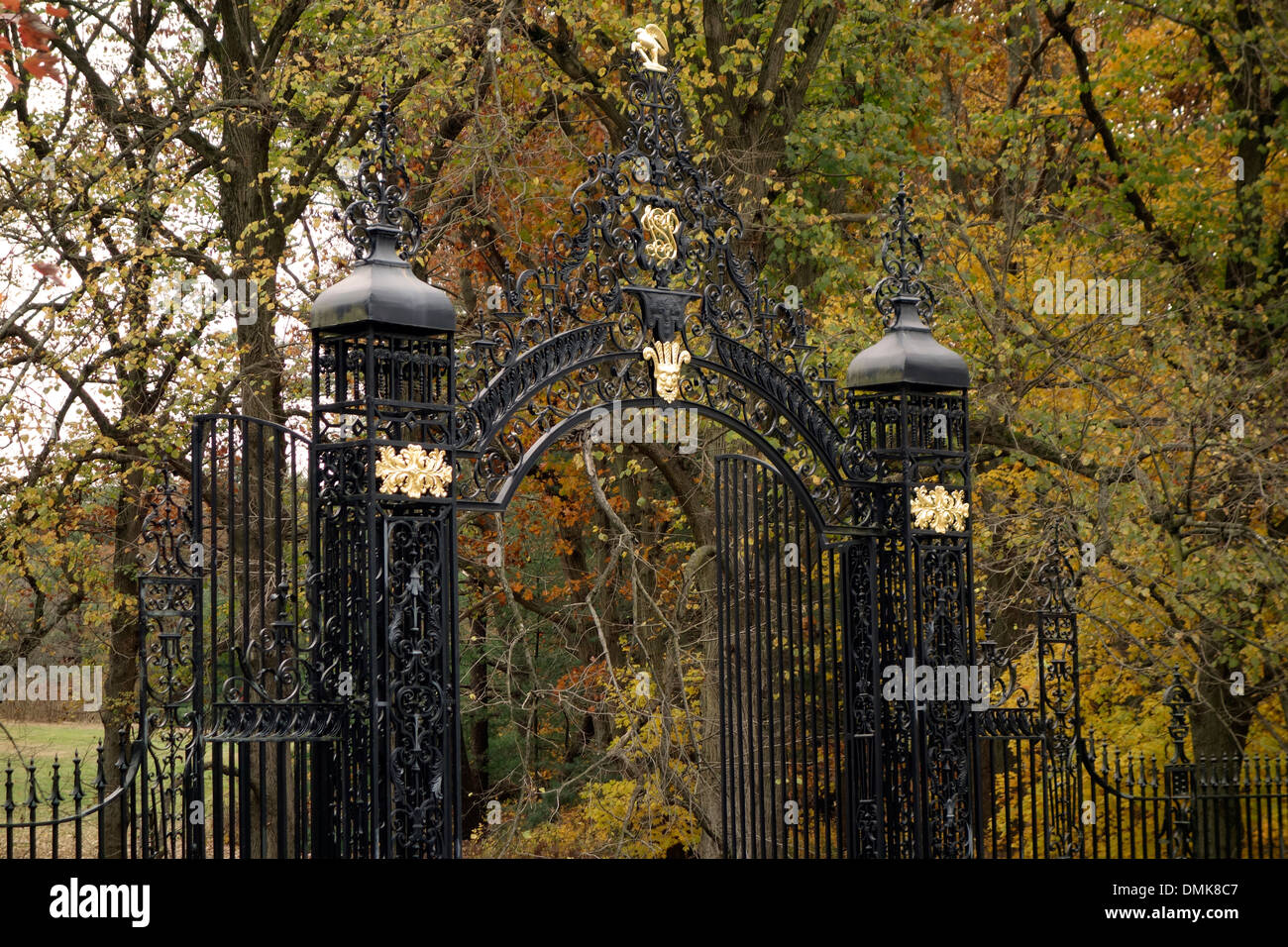 Ingresso al Old Westbury gardens a Long Island NY Foto Stock