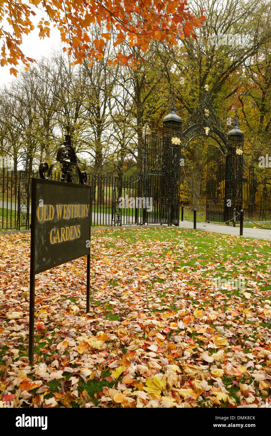 Ingresso al Old Westbury gardens a Long Island NY Foto Stock