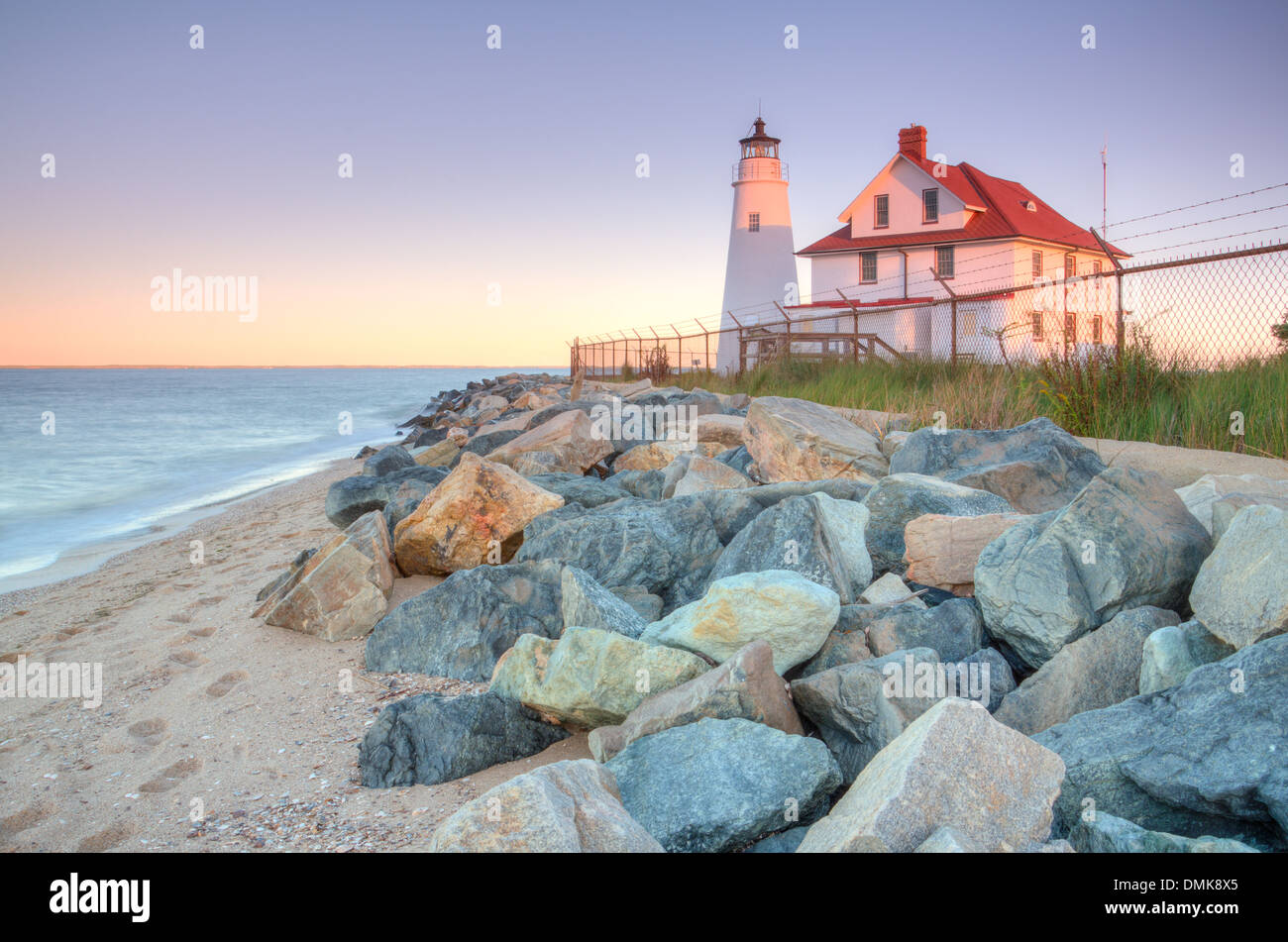 Cove Point Lighthouse in Maryland Foto Stock