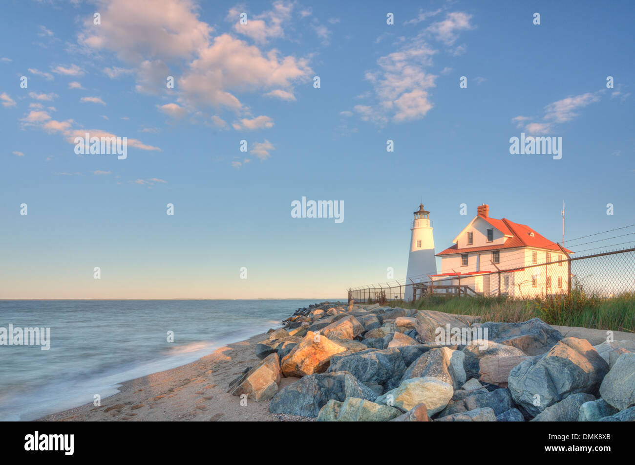 Cove Point Lighthouse in Maryland Foto Stock