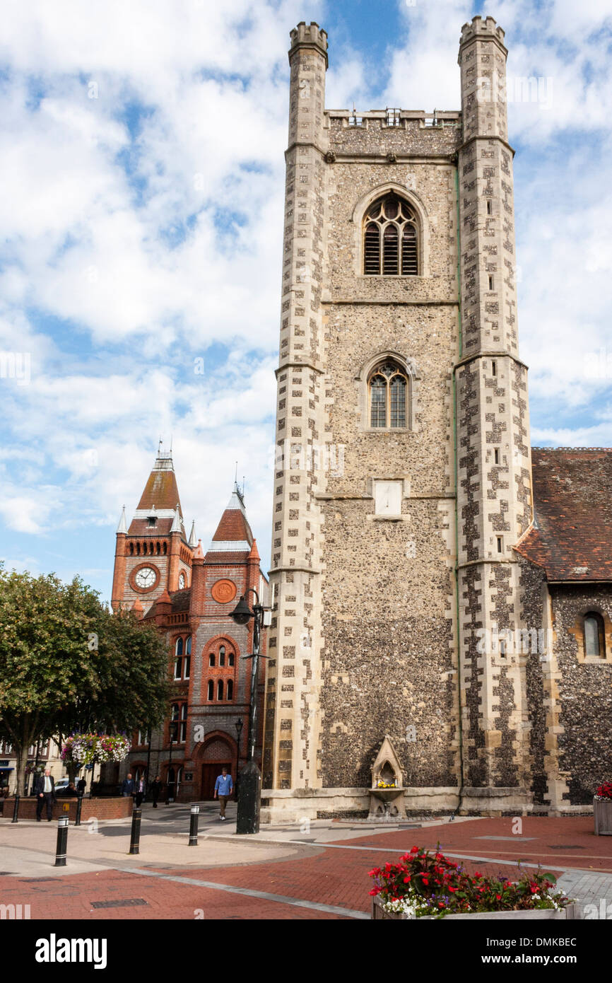 St Laurence Church, Reading, Berkshire, Inghilterra, GB, Regno Unito Foto Stock