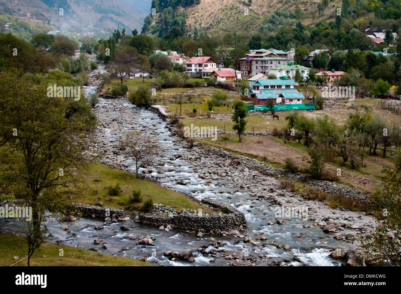 La Valle di Pahalgam in Jammu e Kashmir. Foto Stock