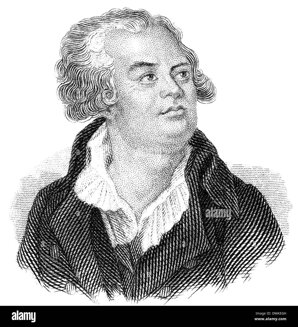 Georges Jacques Danton, 1759 - 1794, figura di primo piano nelle prime fasi della Rivoluzione Francese Foto Stock