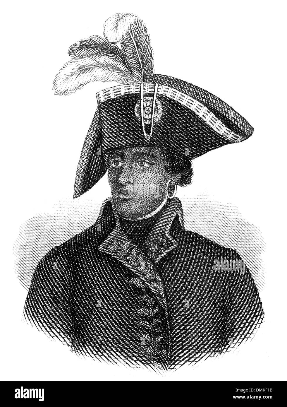 François-Dominique Toussaint L'Ouverture Louverture o 1743 - 1803, un Haitian eroe nazionale della discesa africana e un leader di t Foto Stock